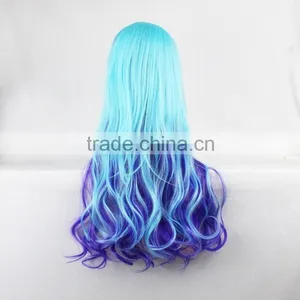 Beautiful Wig Cosplay Blue Wig Sweety Girl Long Hair Wigs Wholesale thumbnail-2
