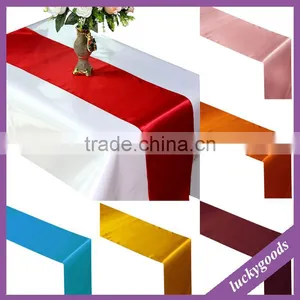 LGS028 Solid Color Hot Sale Satin Table Runner for Sale thumbnail-1