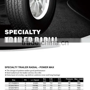 SURETRAC BRAND SPECIALTY TRAILER RADIAL--POWER MAX--STR 225/75R15 thumbnail-2