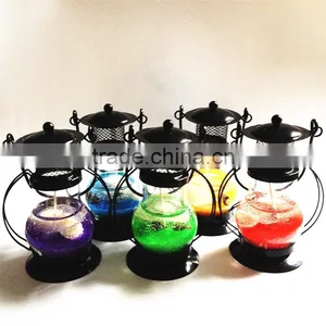 Wholesale High Quality and Aladdin Lamp Design as Wedding Decoration's Metal Lantern With Jelly Candle thumbnail-2