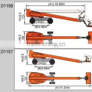 CE ISO Self-propelled Straight Arm Aerial Work Platform Jeakue JK01156 thumbnail-3