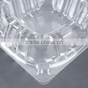 Disposable Clear Hinged Clamshell Roll Cake Container thumbnail-3