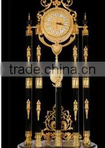 Nouveau Blue Crystal and Copper Cast Floor Clock, Home Decorated Bronze Floor Clock thumbnail-3