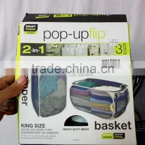 Polyester Folding Laundry Basket/collapsible Easy Carry Laundry Basket thumbnail-4