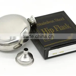 5 OZ Mirror Stainless Steel Flagon / Stainless Steel Hip Flask / Stainless Steel Wine Bottles (with Small Funnel) thumbnail-6