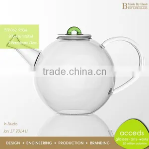 Unique Microwavable Newest Design Modern Pyrex Glass Gift Tea Pot thumbnail-3