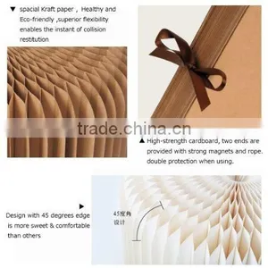 Portable Folding Stools Kraft Paper Stools Folding Sofa Outdoor Party Portable Sofa Artworks Home Table Scalable Sofa Waterproof thumbnail-3