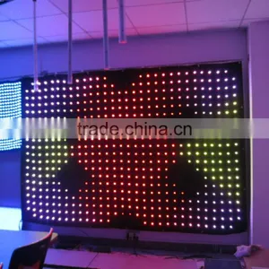 Stage/Bar/Disco Background Decoration Flexible Led Video Curtain Display Fabric thumbnail-1