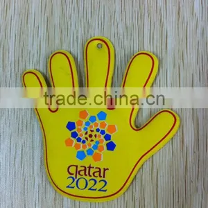 Custom Palm Shaped PVC With Sponge Keychain thumbnail-1