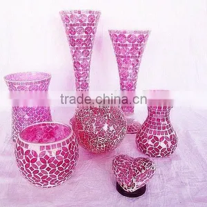 Crackle Valentines Candle Holder thumbnail-1