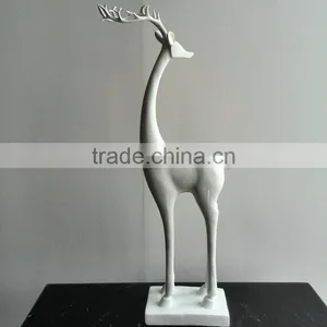 Resin White Reindeer Statue thumbnail-1