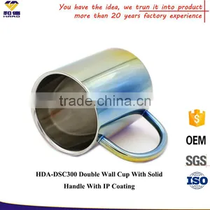 Double Wall Rainbow Color Stainless Steel Cup thumbnail-2