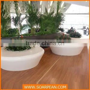 Multifunctional Shopping Mall Fiberglass Stool Chair With Flowerpot thumbnail-3