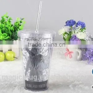 Wholesale Double Wall 24oz Plastic Tumbler With Straw Drinking thumbnail-4