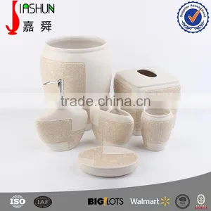 Cream-colored Elegant Hand-painted Ceramic Bathroom Accessories Home Decoration thumbnail-1