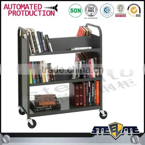 Durable Used School Furniture Library Furniture Moblie Library Book Trolley for Sale thumbnail-5