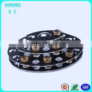 High Quality Round Shape Acrylic Wine Rack Beer Cup Stand Holder & Balck Wine Display Stand thumbnail-1