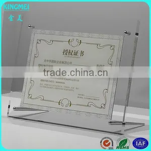 KM-CP62 OEM Custom Made 10x8cm 6x4cm Table Screws Transparent Square Acrylic Plastic Paper Photo Frame thumbnail-5