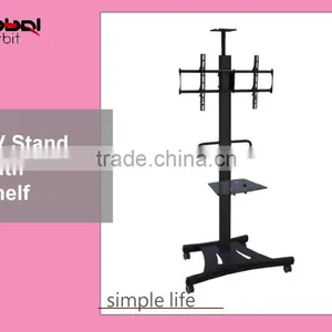 Metal Plasma Monitor Metal Display Holder Rotated TV Stand With Shelf thumbnail-4