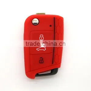 Hot Selling Silicone Case for Key vw Golf 7 Key Case 3 Button Remote Key Cover thumbnail-6