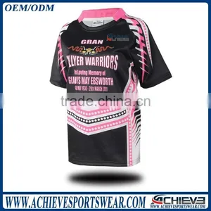 Full Sublimated Men Rugby Training t Shirts Professional Sports Rugby Uniforms thumbnail-2