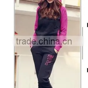 2pcs Suit Women Sport Tracksuit Outfits Zip Hooded thumbnail-3