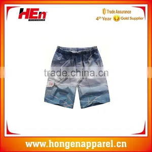 Hongen Apparel Beach Wear Mens Beach Shorts Oem Custom Sublimation Beach Short thumbnail-1