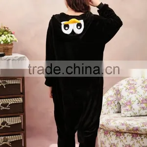 Flannel Cartoon Adult Animal Jumpsuit Animal Pajamas Jumpsuit Penguin Design thumbnail-4