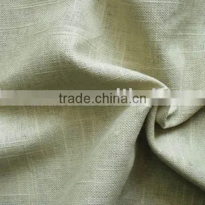 Pure Linen Slub Solid Woven Fabric for Garment With High Quality thumbnail-1