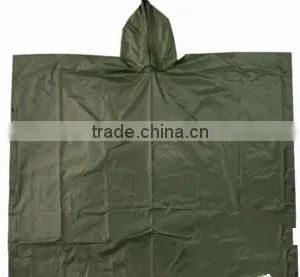 Reusable Emergency Military Plastic Raincoat Rain Poncho With Customized Logo thumbnail-1