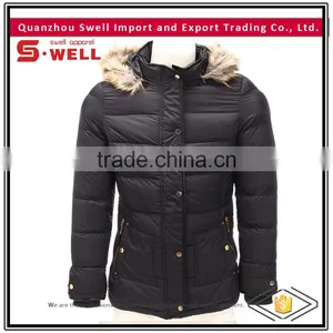 Discount Price Wholesale Custom Ladies Black Quilted Jacket thumbnail-1