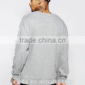 Wholesale Comfortable Oversized Crewneck Plain Men Sweatshirt Made in China thumbnail-2