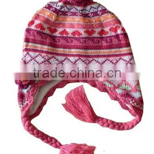 Fashion & Popular 100% Acrylic Knitted Winter Kids Hats thumbnail-3