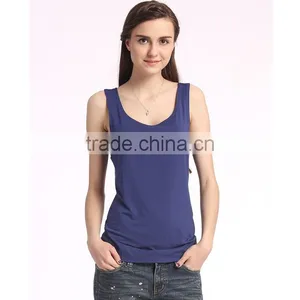 Plain Cotton Comfortable Women Tank Tops Wholesale thumbnail-1