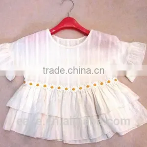 Child Girls White Cotton Cute Design Sweater Skirt thumbnail-1