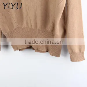 Ladies Spring Khaki 100% Cashmere Pullover Sweaters on Sale thumbnail-3