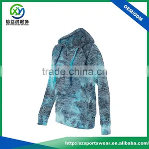 Fashional Design Full Sublimation V-neck Lady Pullover Hoody With Front Pocket thumbnail-1