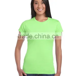 Wholesale Good Quality Pure Cotton Bulk Women Round Neck Plain t Shirt thumbnail-3