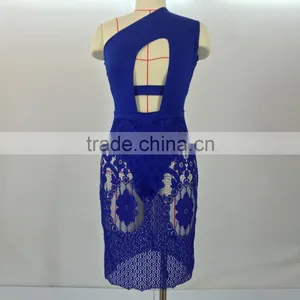 2017fashion Lace Sexy Shoulder Dress Dress Women thumbnail-2
