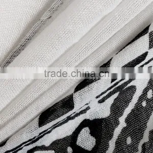 2017 Best Polyester & Cotton Women Long Cardigan Mid-long Style Printed Abstract Pattern White and Black thumbnail-4