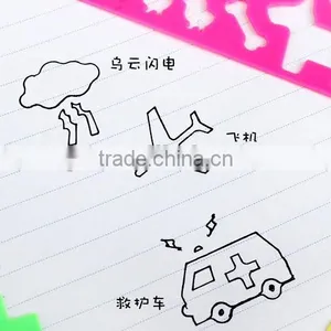 Plastic DIY Stencil Drawing Template for Scrapbooking,Planner,diary,set of 4 PCS thumbnail-5