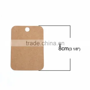 Paper Jewelry Display Card Rectangle Brown 8cm(3 1/8") x 5.7cm(2 2/8"), 1 Piece thumbnail-2