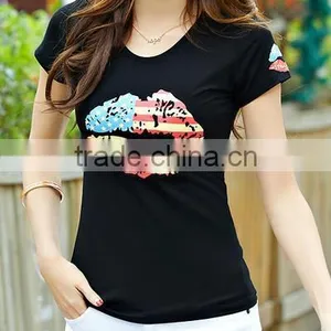 Latest Pattern Women Printed t Shirts Wholesale Make Your Own Design thumbnail-4
