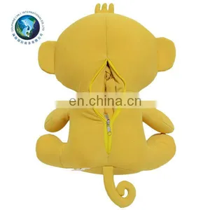 Stuffed Animal Plush Yellow Monkey U Shaped Pillow Fashion 2 in 1 Convertible Kids Travel Neck Pillow thumbnail-4