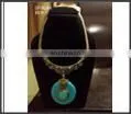 SF-N241 Brass Statement Necklace With Pendant thumbnail-1