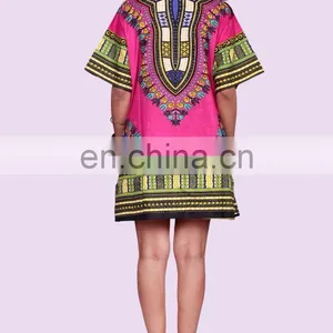 Indian Latest Dashiki Mens Shirt African Top Hippie Vintage Boho Tribal Womens Blouse thumbnail-4