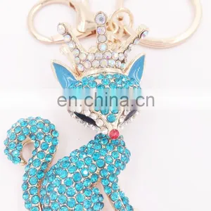 Customized Lovely Fox Shaped Metal Keychain For Bag Pendant thumbnail-5