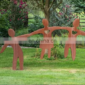 Metal Sculpture Outdoor Human Shape Corten Steel Sculpture thumbnail-3