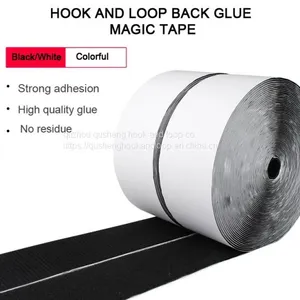 30% Nylon 70% Polyester Self Adhesive Hook and Loop With Strong Rubber Adhesive Glue thumbnail-1