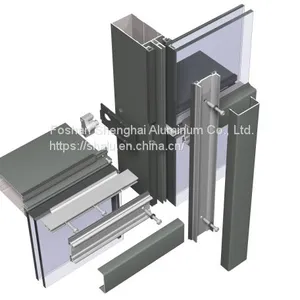 Aluminum Profile for Curtain Wall Insulation Board Accessories Aluminum Window Frames thumbnail-4